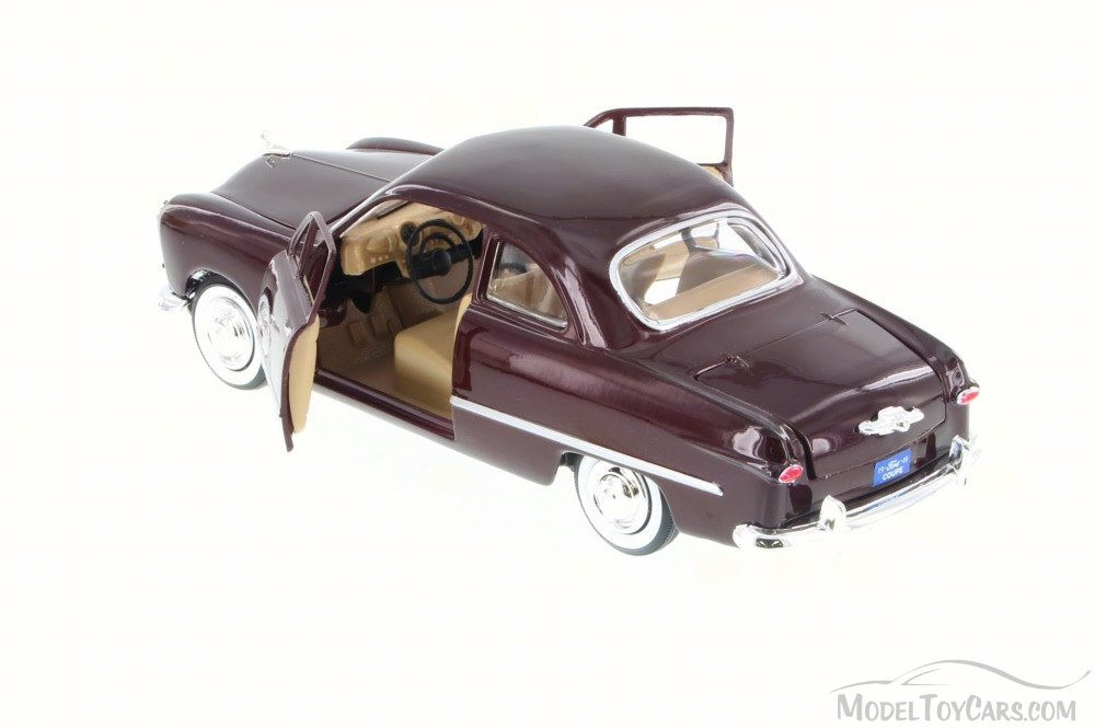 1949 Ford Coupe, Burgundy - Motormax Premium American 73213 - 1/24 Scale Diecast Model Car