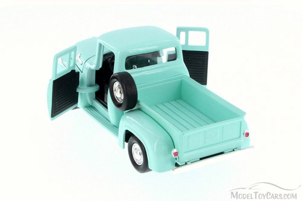 1955 Ford F-100 Pick Up truck, Green/Turquoise - Motor Max 79341WB - 1/24 Scale Diecast Car