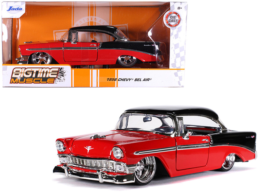 1956 Chevy Bel Air, Red and Black - Jada Toys 31861/4 - 1/24 scale Diecast  Model Toy Car