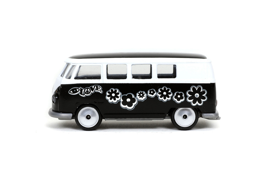 Volkswagen T1 Bus, Black and White - Jada Toys 14051W1 - 1/64 scale Diecast  Model Toy Car