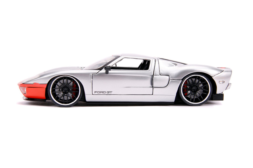 2005 Ford GT Hardtop, Silver and Orange - Jada Toys 31324