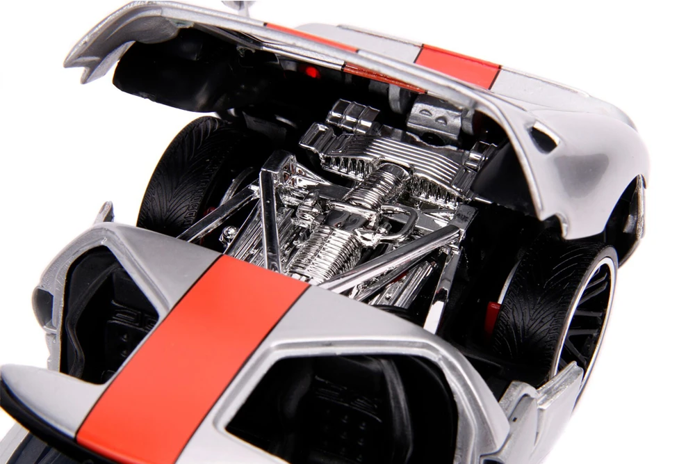 2005 Ford GT Hardtop, Silver and Orange - Jada Toys 31324 - 1/24 scale Diecast Model Toy Car