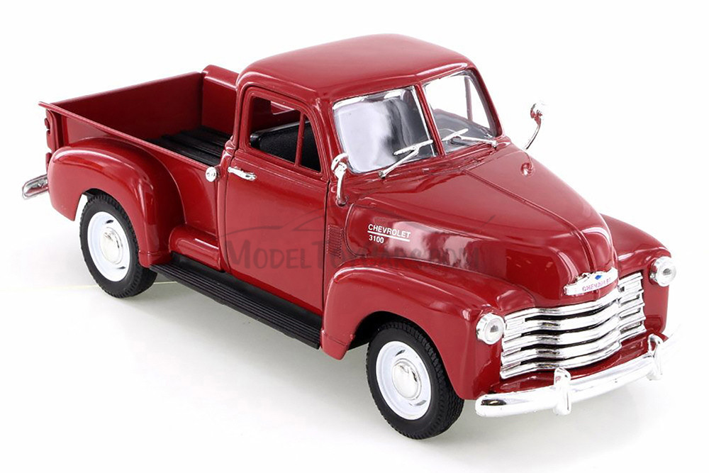 1953 Chevy 3100 Pick Up Truck, Dark Red - Welly 22087/4D - 1