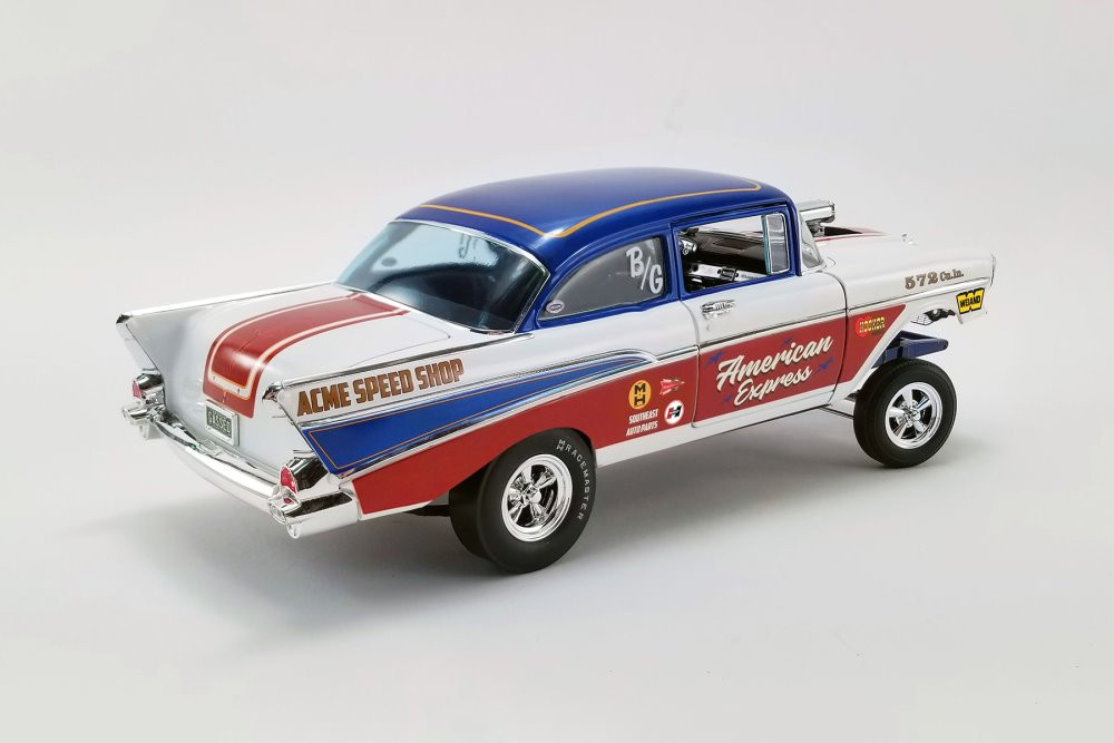 American Express 1957 Chevy Bel Air Gasser, Red White and Blue