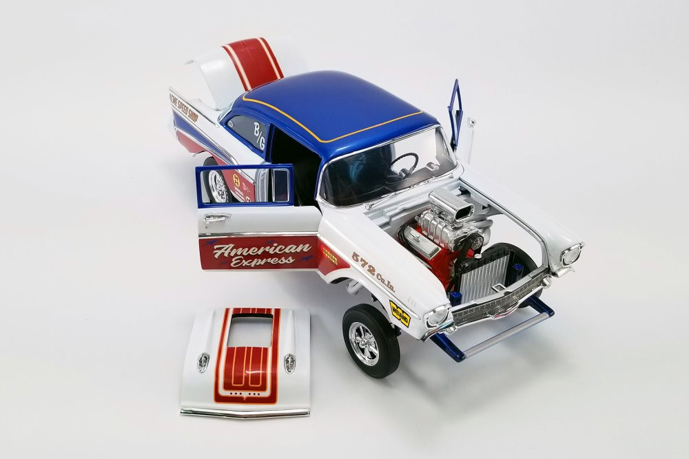 American Express 1957 Chevy Bel Air Gasser, Red White and Blue