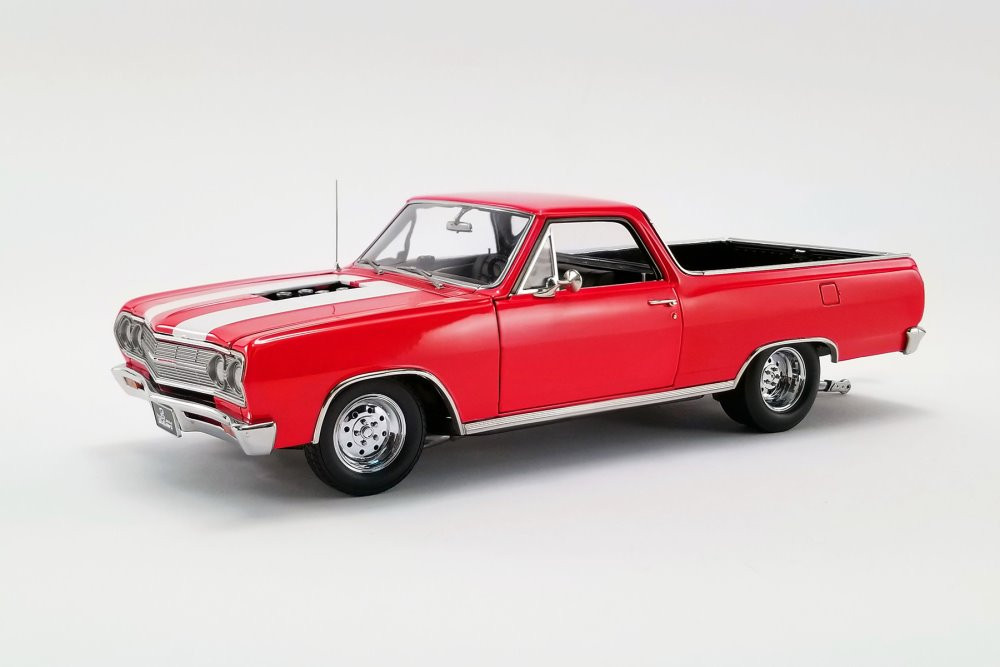 1965 Chevy El Camino, Red and White - Acme A1805411 - 1/18 scale Diecast  Model Toy Car