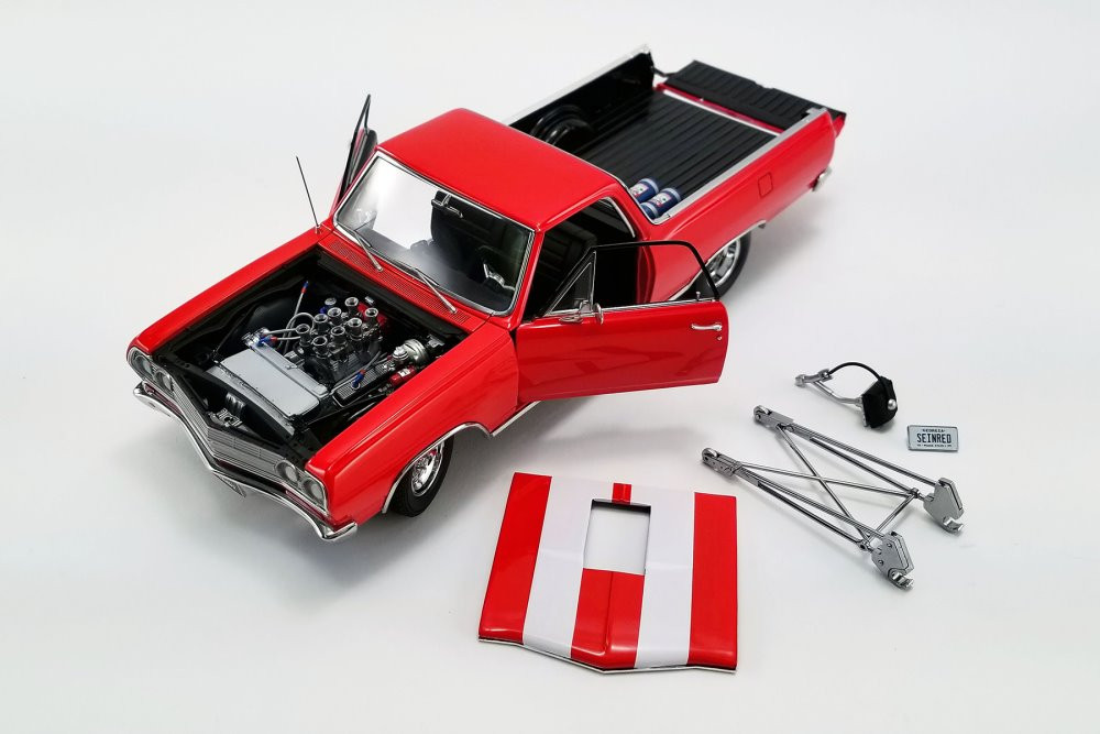 直販直送ACME/\'65 Chevyシェビー ElCaminoエルカミーノ 赤 1/18 乗用車