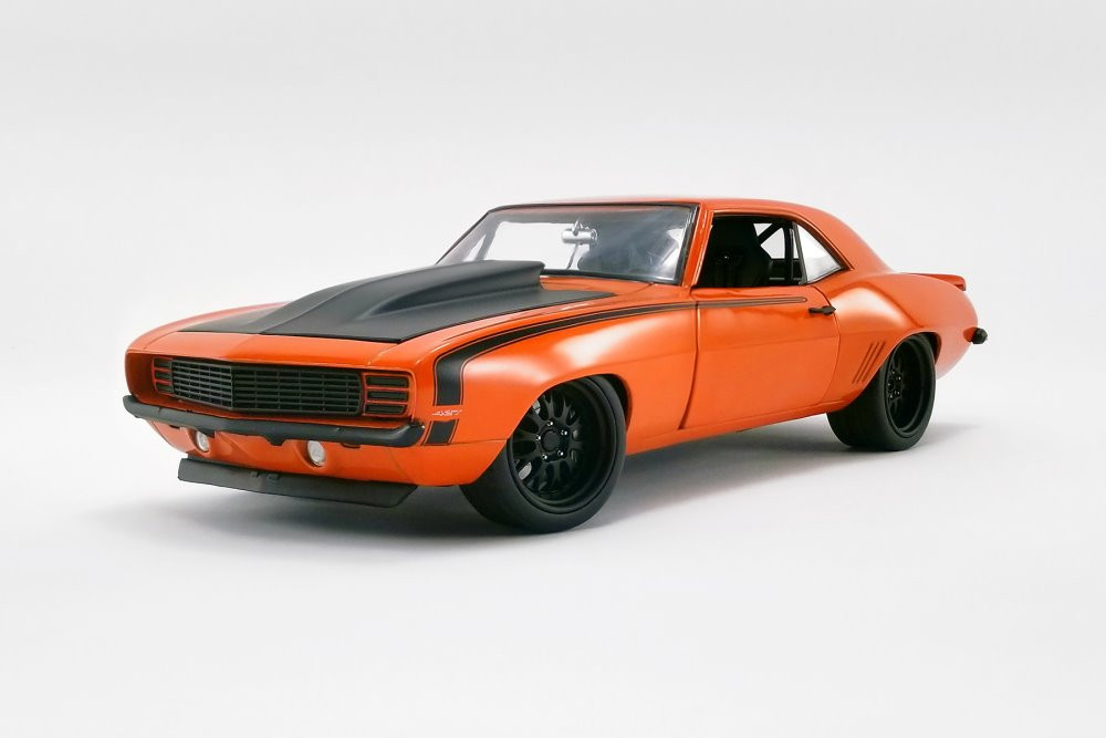 1969 Chevy Camaro Hardtop Street Fighter Inferno, Orange and Black - GMP  18906 - 1/18 scale Diecast Model Toy Car