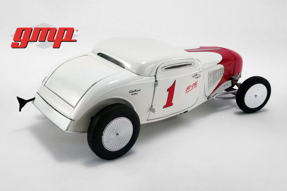 1932 So-Cal Speed Shop Team #1 Salt Flat Coupe, White and Red - GMP 18902 - 1/18 scale Diecast Model Toy Car