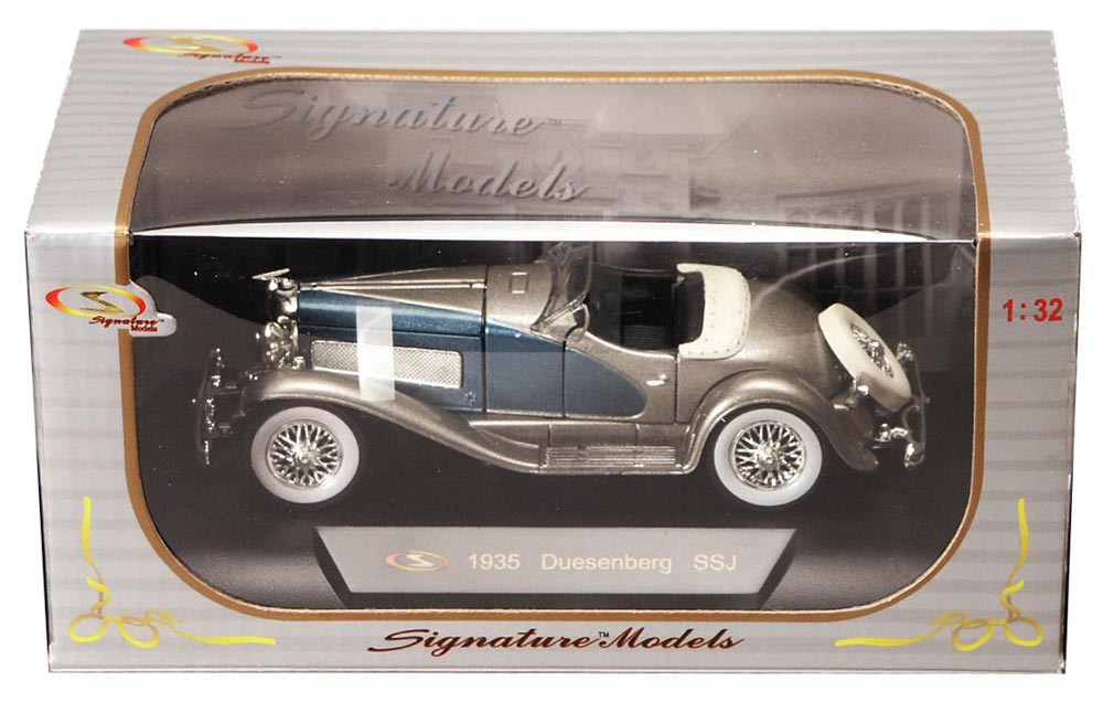 1935 Duesenberg SSJ Convertible, Silver - Signature Models 32318 - 1/32 Scale Diecast Model Toy Car