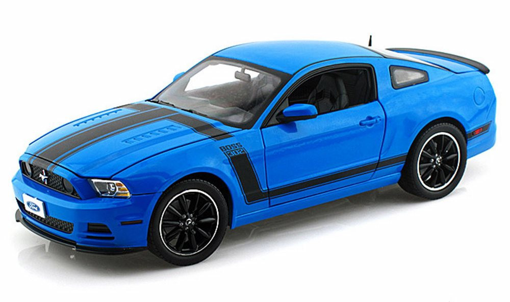 2013 Ford Mustang Boss 302, Blue w/ Black Stripes - Shelby SC450