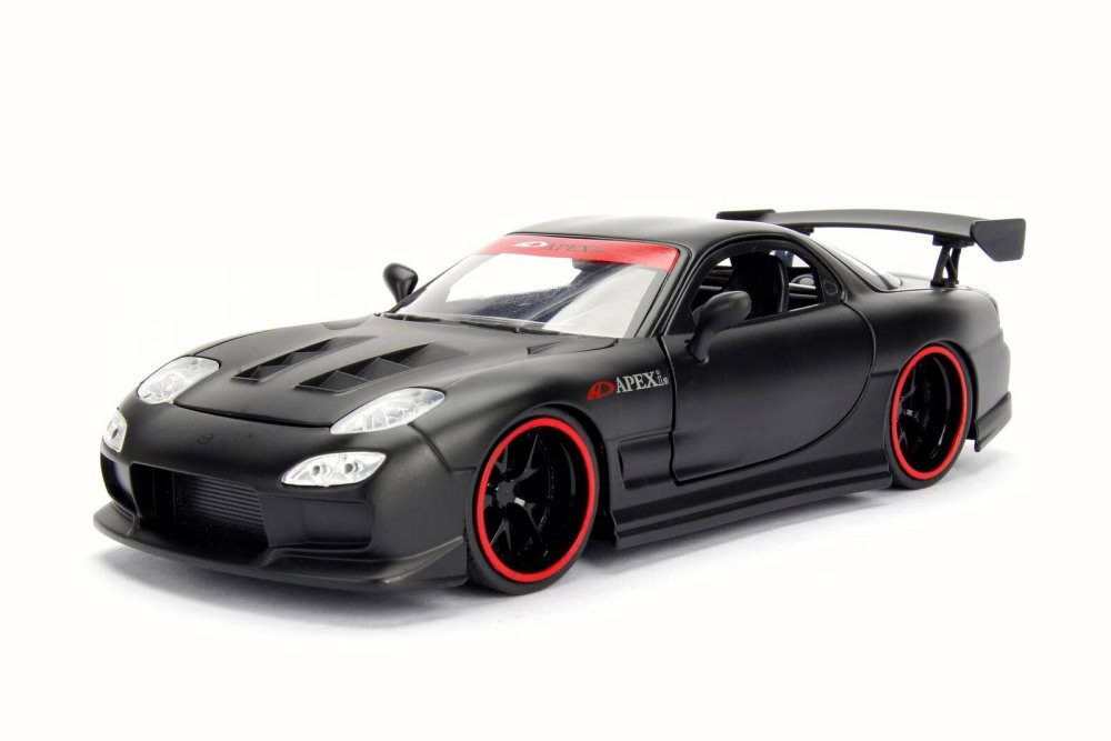 1993 Mazda RX-7, Black - Jada 30344DP1 - 1/24 Scale Diecast Model