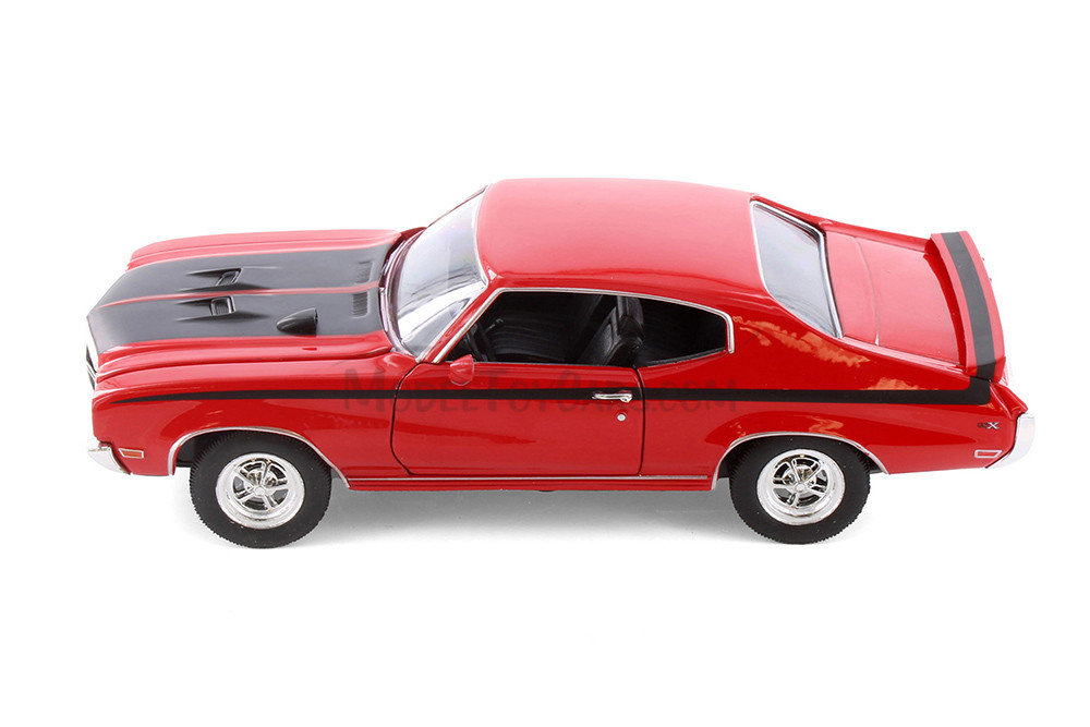 1970 Buick GSX, Red - Welly 22433 - 1/24 Scale Diecast Model Toy