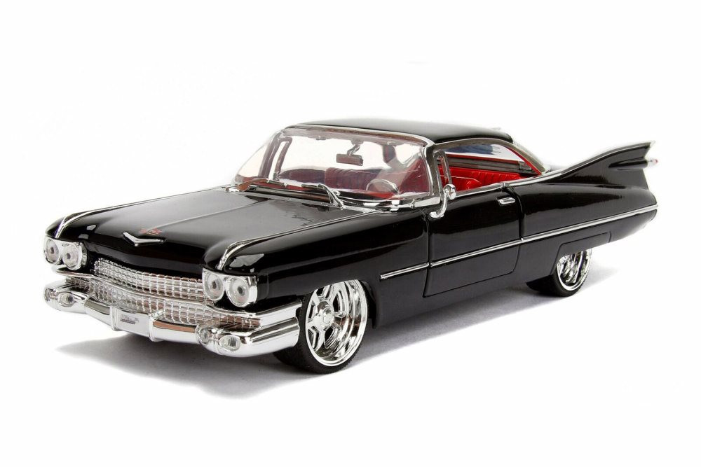 1959 Cadillac Coupe Deville Hard Top, Black - Jada 99989WA1 - 1/24 scale Diecast Model Toy Car