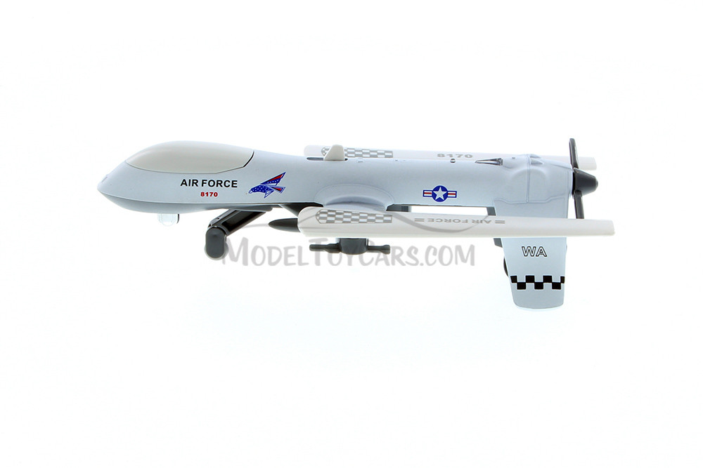 Predator Drone w/ Light & Sound, White - Daron TM8170 - Diecast