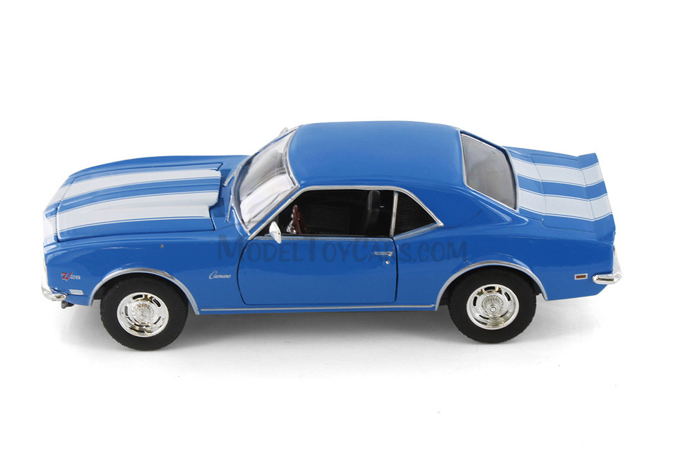 1968 Chevy Camaro Z/28, Blue - Welly 22448 - 1/24 scale Diecast Model Toy Car