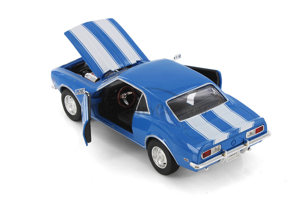 1968 Chevy Camaro Z/28, Blue - Welly 22448 - 1/24 scale Diecast Model Toy Car