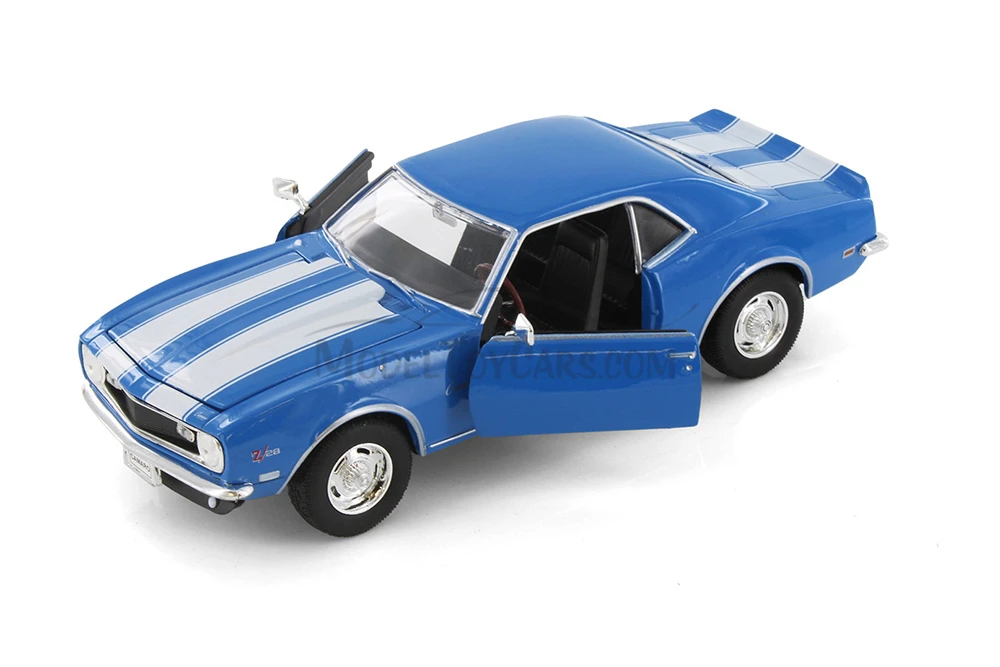 1968 Chevy Camaro Z/28, Blue - Welly 22448 - 1/24 scale Diecast Model Toy Car