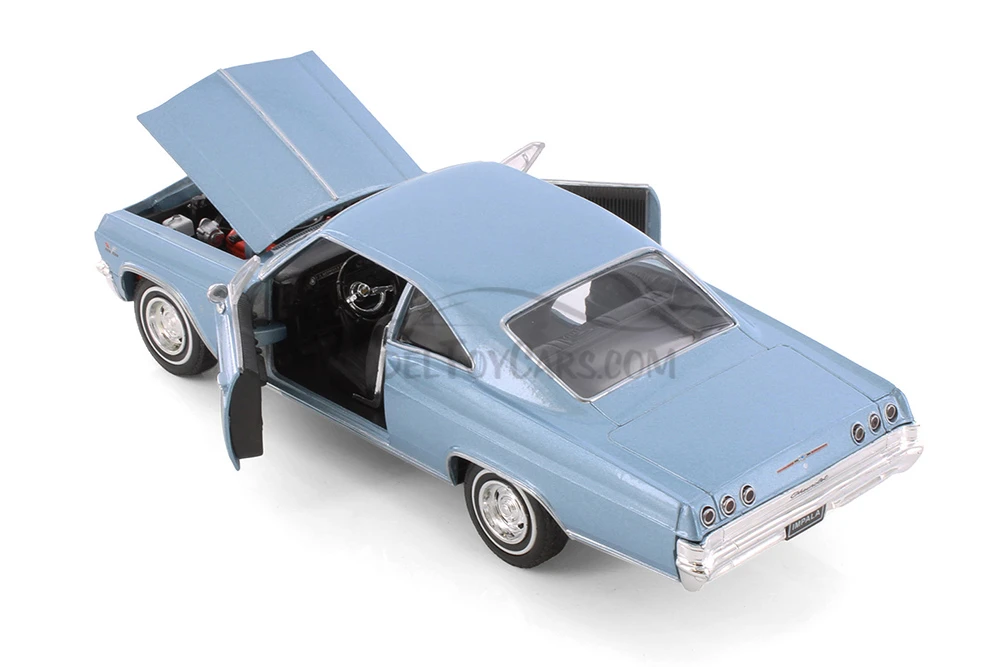 1965 Chevy Impala SS 396, Light Blue - Welly 22417WLBU/24 - 1/24 Scale Diecast Model Toy Car