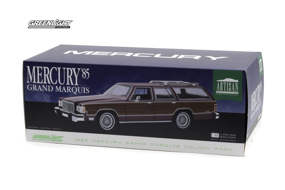 1985 Mercury Grand Marquis Colony Park, Burgundy - Greenlight