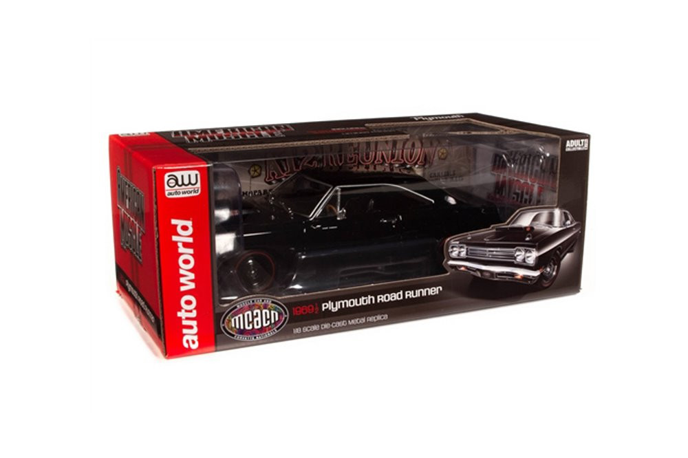 MCACN 1969 .5 Plymouth Road Runner Hardtop, Black Velvet - Auto