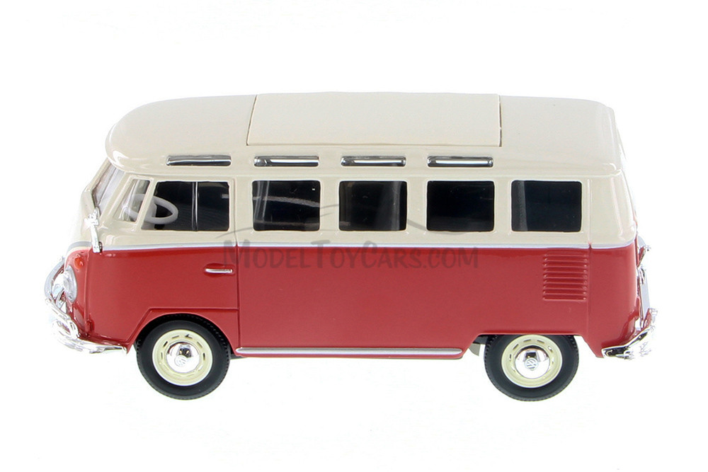 Volkswagen Van SambaBus, Red & Beige - Maisto 31956 - 1/25 (1/24)Â Scale  Diecast Model Toy Car