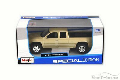 Chevrolet Silverado Pickup Truck, Gold - Maisto 31941 - 1/27 Scale Diecast Model Toy Car