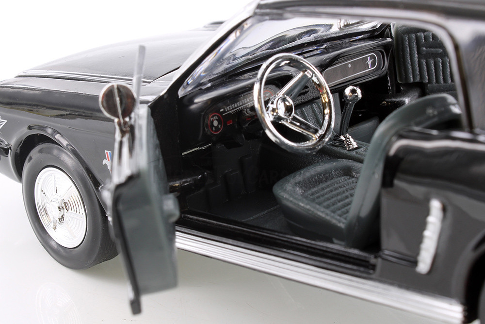 1964 1/2 Ford Mustang, Black - Showcasts 73273 - 1/24 scale Diecast Model Toy Car