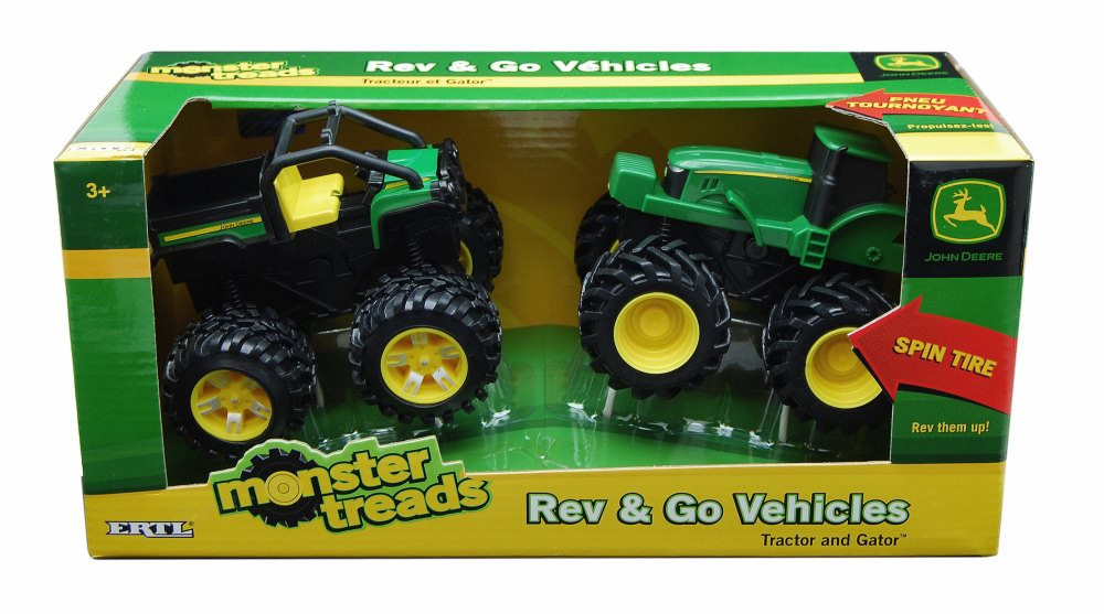 Rev & Go Tractor and Gator Set, Green - Tomy ERTL Monster Treads 46198A