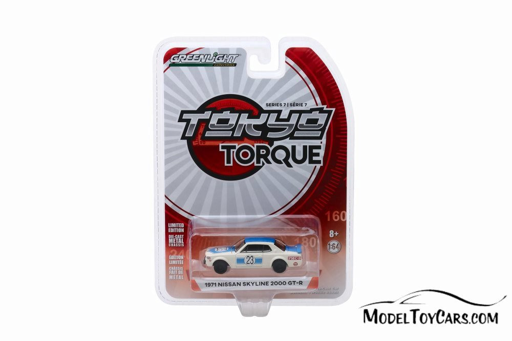 チェイス グリーンライト 1971 ニッサンスカイライン 2000 GT-R Greenlight Tokyo Torque 1971 Nissan Skyline 2000 GT-R Chase