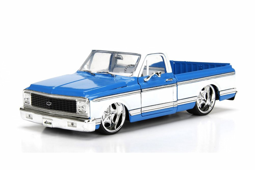 1972 Chevy Cheyenne, Blue w/ White - Jada 99046WA1 - 1/24 Scale