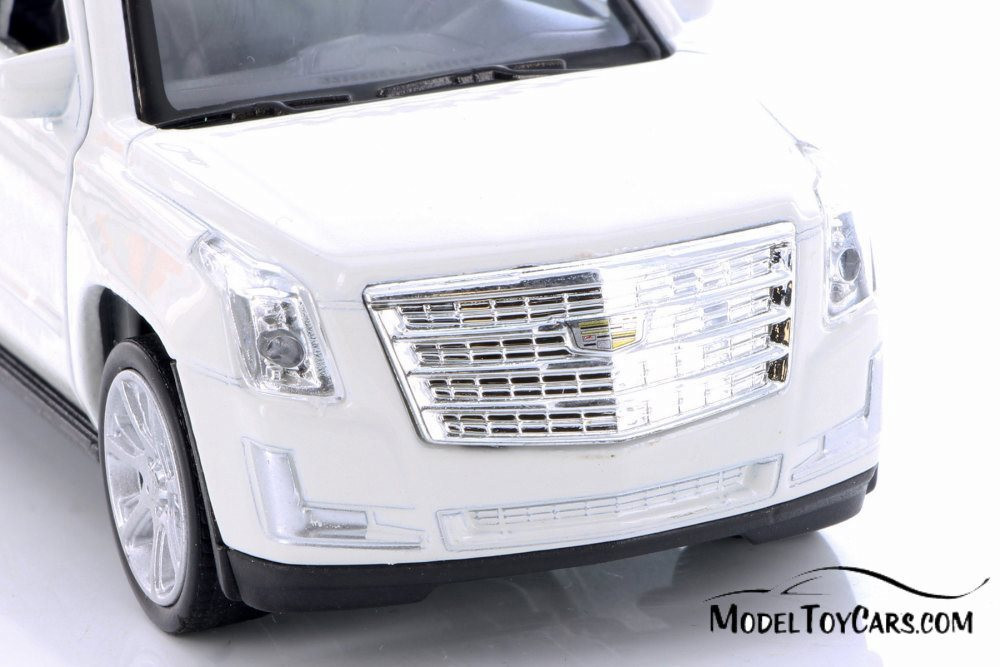 2017 Cadillac Escalade SUV, White - Welly 43751D - 1/39 Scale Diecast Model Toy Car