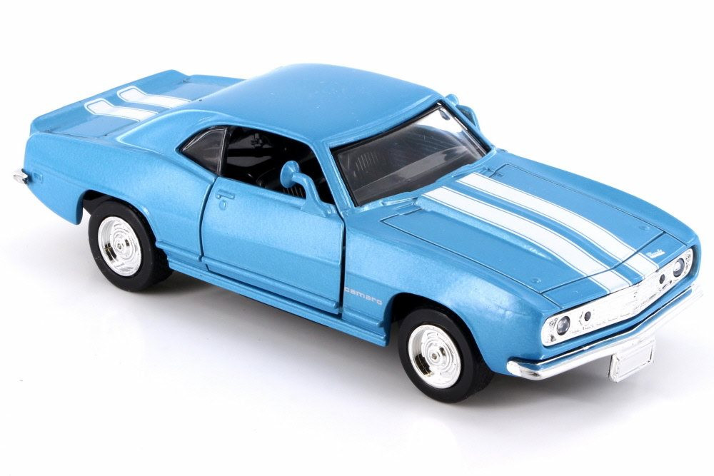 1967 Chevy Camaro Z-28, Blue w/ White stripes - New Ray 50461 - 1