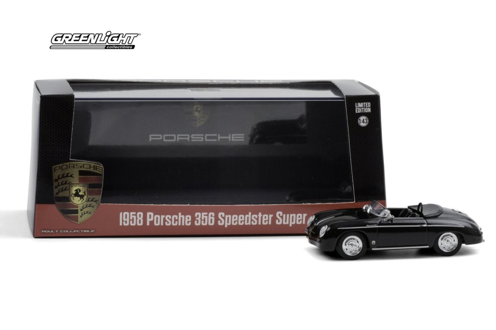 1958 Porsche 356 Speedster Super, Black - Greenlight 86539 - 1/43