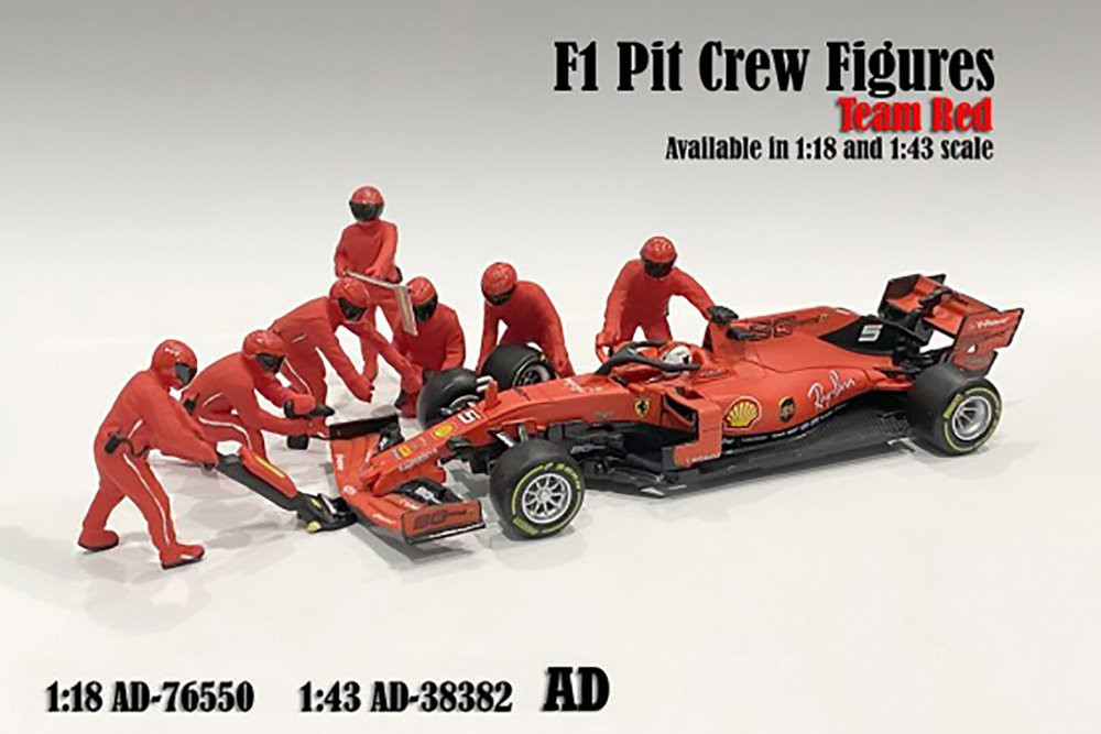 1/43 F1ミニカー PMA D.ヒル　4台セット Formula One F1 Pit Crew Team,- American Diorama 38382 - 1/43 scale