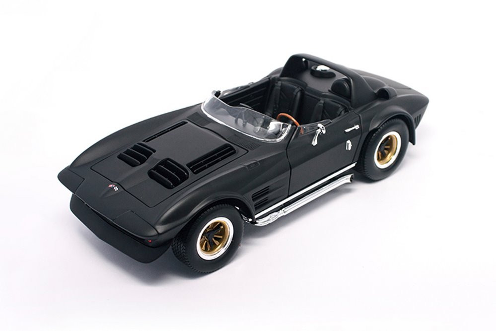1964 Chevy Corvette Grand Sport Roadster, Matte Black - Lucky Road