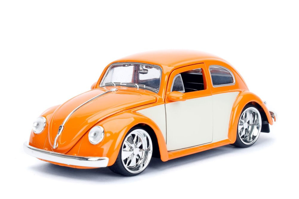 1959 Volkswagen Beetle, Orange - Jada Toys 99019 - 1/24 scale Diecast Model Toy Car