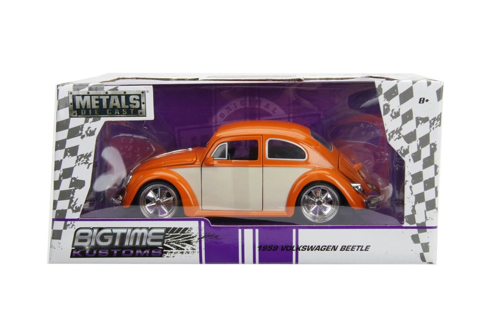 1959 Volkswagen Beetle, Orange - Jada Toys 99019 - 1/24 scale Diecast Model Toy Car