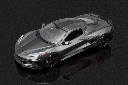 2020 Chevy Corvette Stingray C8 , Dark Gray - Maisto 31447GY - 1/18 scale Diecast Model Toy Car