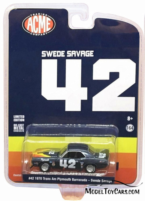 1970 Plymouth Barracuda Trans Am, Swede Savage #42 - Greenlight