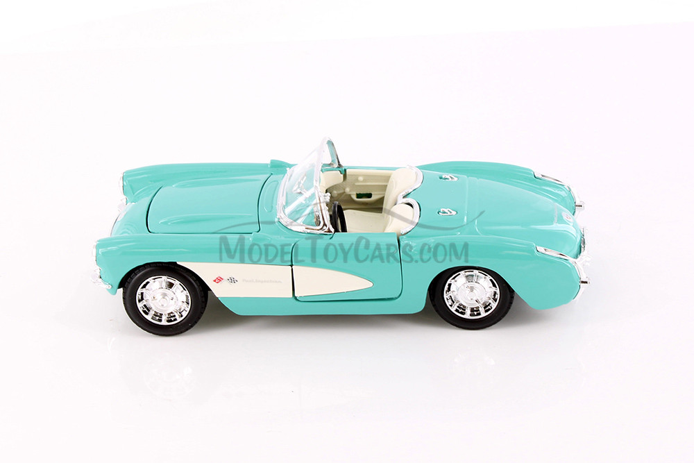 1957 Chevy Corvette Convertible, Turquoise - Maisto Special Edition 31275 - 1/24 Scale Diecast Car