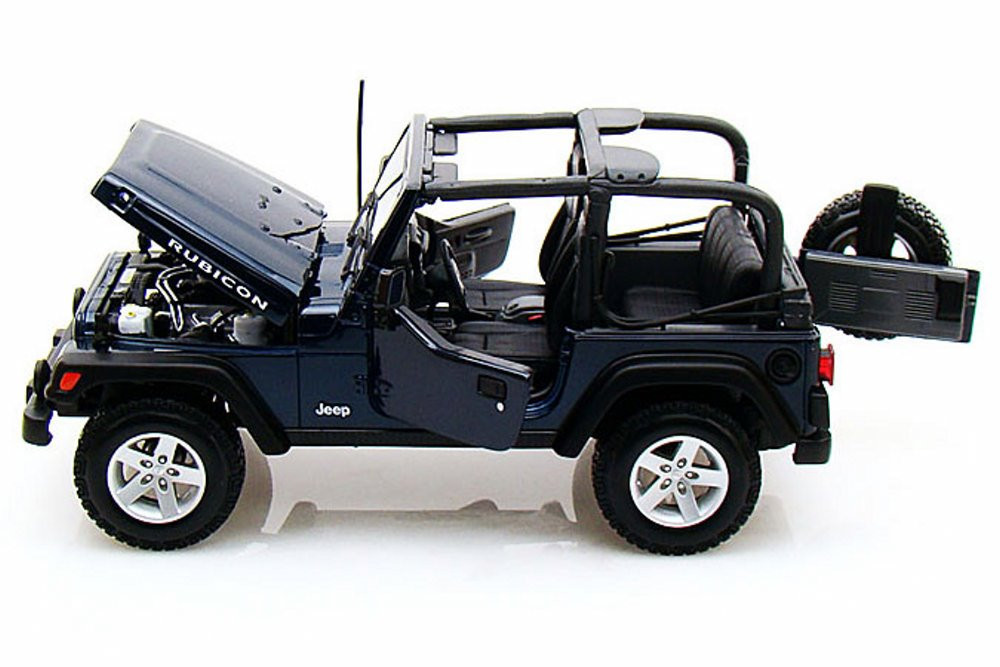 Jeep Wrangler Rubicon, Blue - Maisto 31663 - 1/18 Scale Diecast