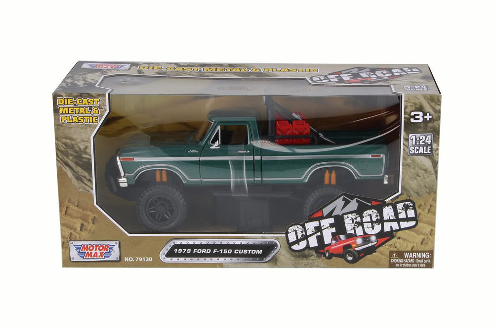 1979 Ford F-150 Pick Up Off-Road, Green - Motor Max 79138GN - 1/24 Scale Diecast Model Toy Car
