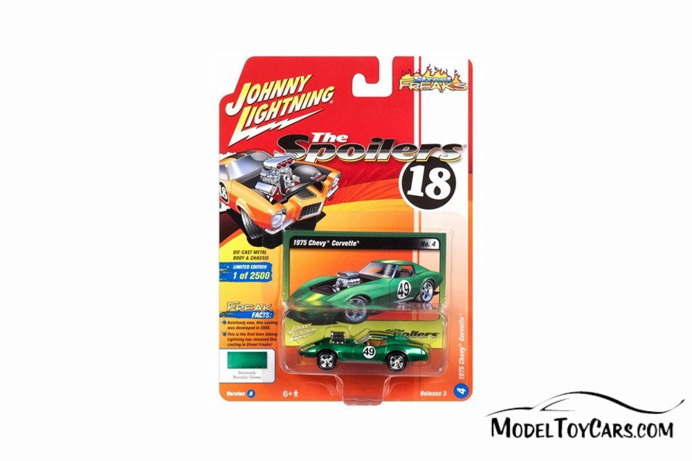 1975 Chevy Corvette, Metallic Forest Green - Round 2 JLSF009/48A - 1/64 scale Diecast Model Toy Car