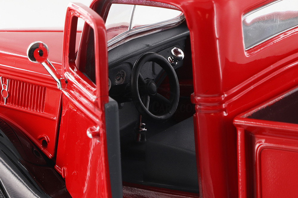 1937 Ford Pick Up Truck, Red With Black - Showcasts 73233 - 1/24 Scale Diecast Model Car