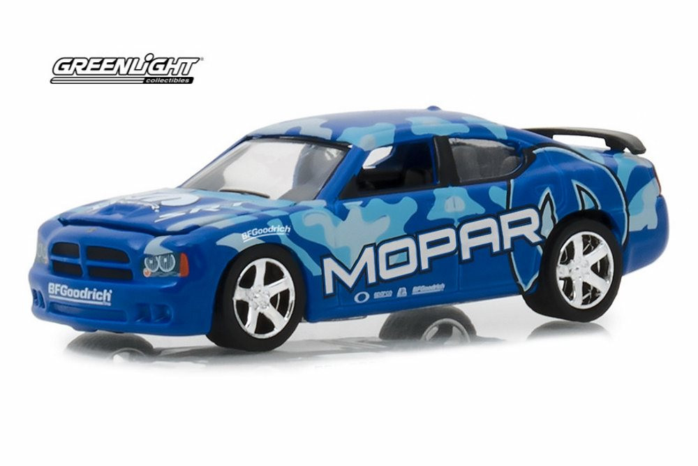 2008 Dodge Charger SRT8 MOPAR, Blue - Greenlight 29961/48 - 1/64 scale Diecast Model Toy Car