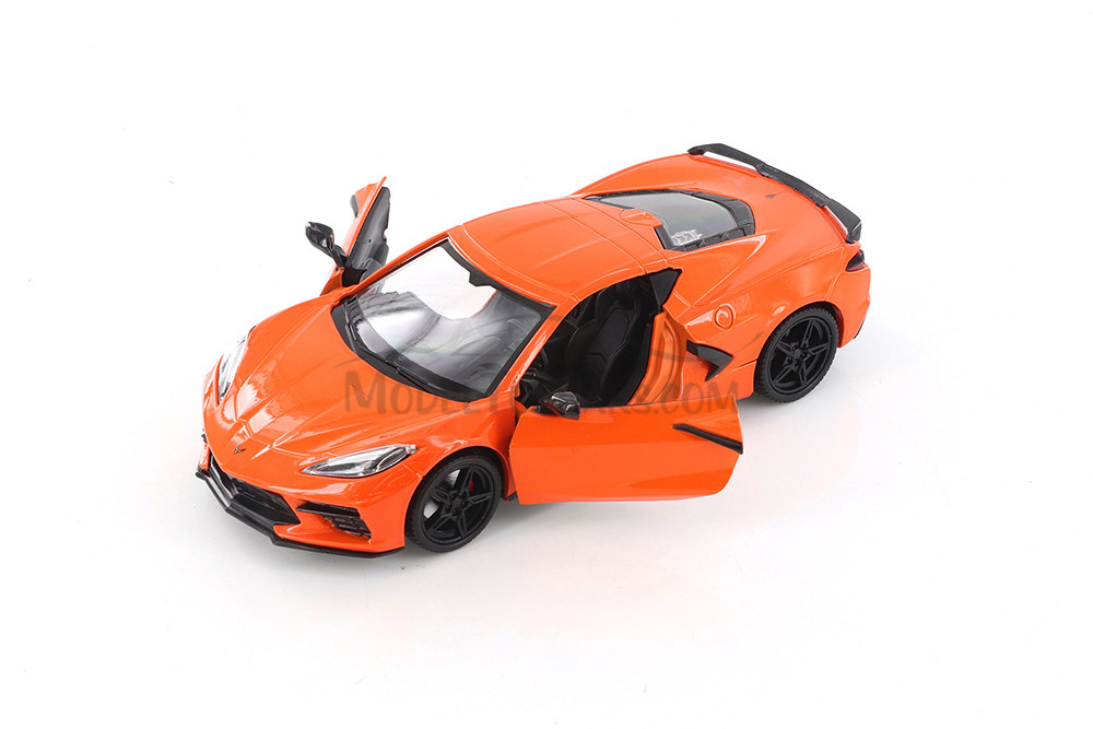 2020 Chevy Corvette C8 Stingray, Orange - Showcasts 79360/16D - 1/24 scale Diecast Model Toy Car  (1 car, no box)