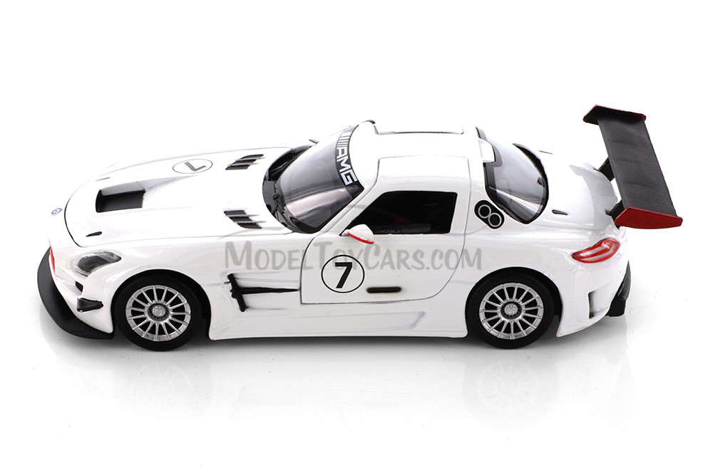 Mercedes-Benz SLS AMG GT-3, White - Showcasts 73356/16D - 1/24 scale Diecast Model Toy Car