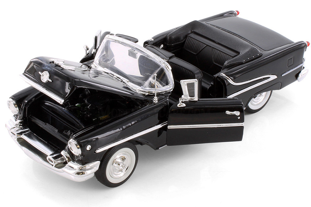 1955 Oldsmobile Super 88, Black - Showcasts® 22432/4D - 1/24 Scale Diecast Model Toy Car