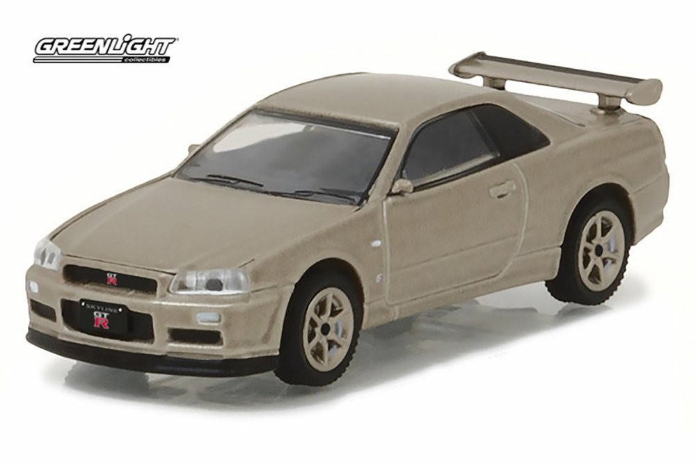 2001 Nissan Skyline GT-R R34, Gray - Greenlight 29880/48 - 1/64